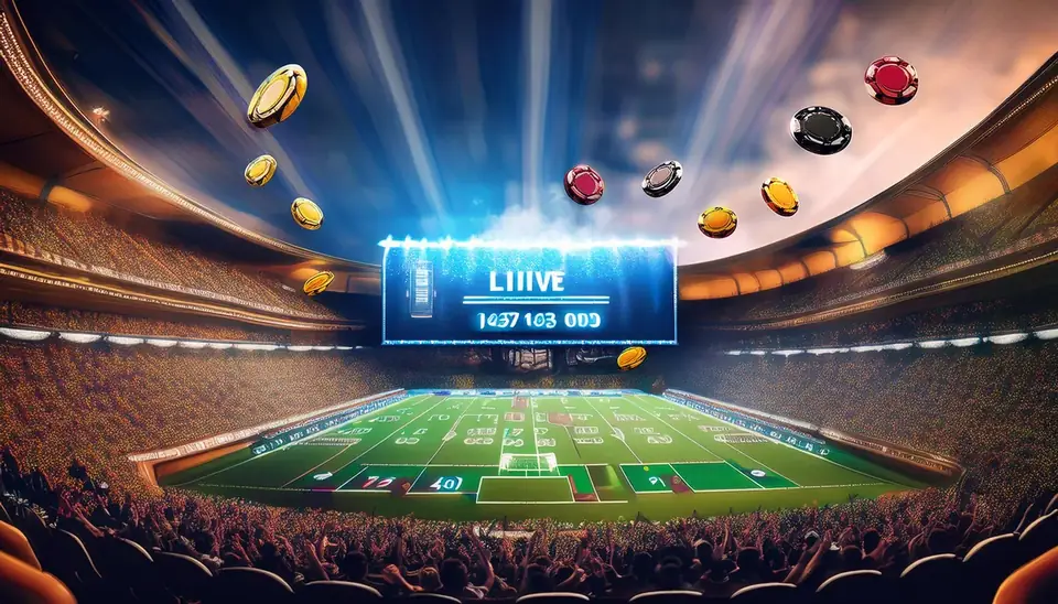 11xplay sports exchange — live betting odds over a floodlit stadium